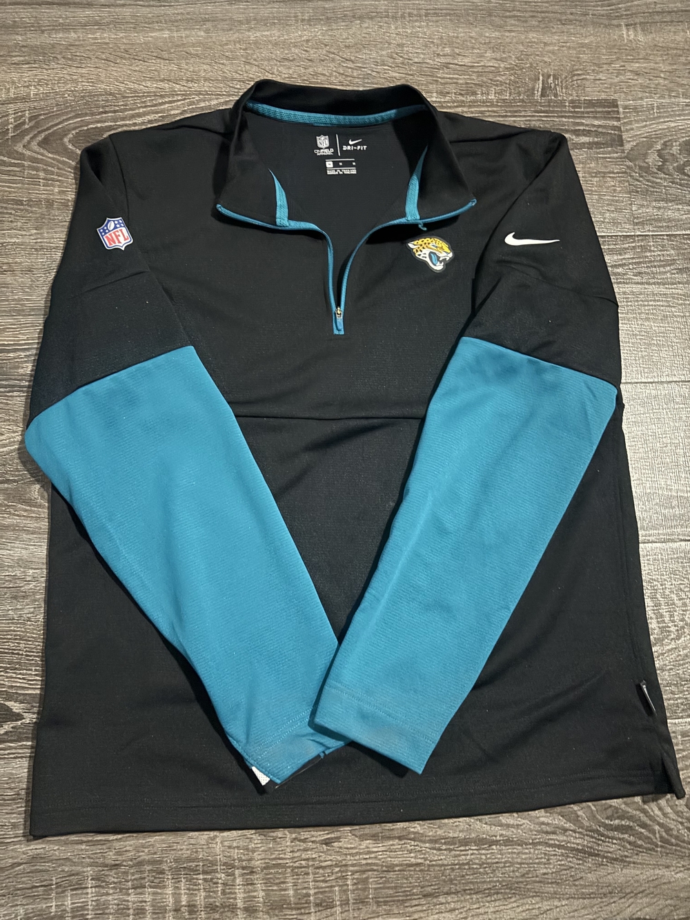Nike Jacksonville Jaguars Black & Teal Pullover Quarter-Zip